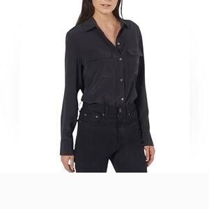 Equipment Black Button-Down Shirt for Women